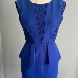 Antonio Melani Royal Blue Lace Midi Dress